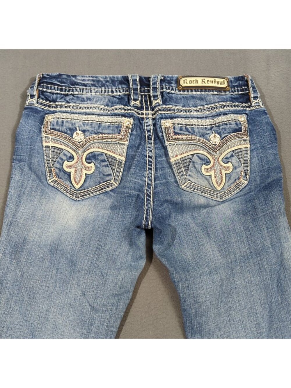 Rock Revival Jeans Women's 32x32 Blue Rima Boot Mid Rise Denim